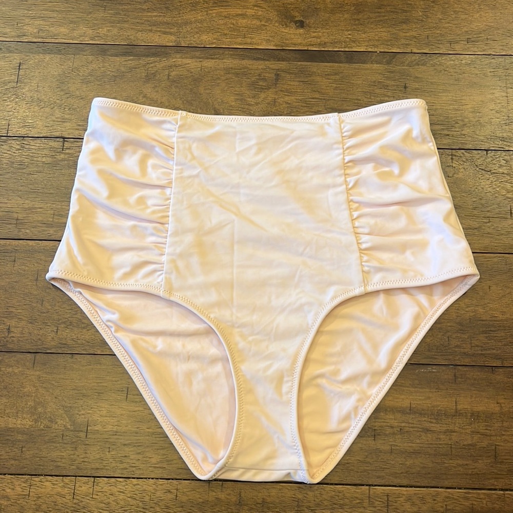 Aerie Swim “hi rise” light pink bikini bottom
